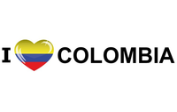 I Love Colombia Stickers