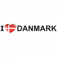 I Love Denmark Stickers