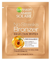 Garnier Ambre Solaire Natural Bronzer Self Tan Wipe Apricot 1  6 Ml