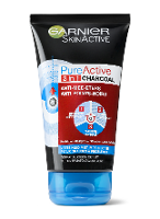 Garnier Skinactive 3in1 Reiniging   Pure Active Charcoal 150 Ml