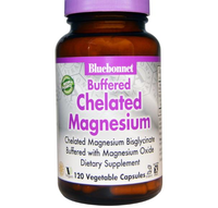 Gebufferde Chelaatvormige Magnesium (120 Veggie Caps)   Bluebonnet Nutrition