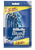10st Gillette Blue Ii Plus Wegwerpscheermesjes