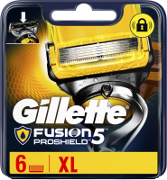 Gillette Fusion5 Proshield Yellow Scheermesjes   6 Stuks