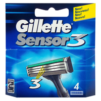 Gillette Sensor 3 Scheermesjes   4 Stuks