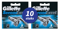 Gillette Sensor Excel Scheermesjes   10 Stuks