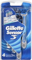Gillette Wegwerpmesjes   Sensor 3 4st.