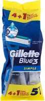 Gillette Wegwerpscheermesjes Blue3 Simple   5 Stuks
