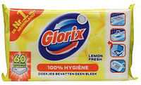 Glorix Hygiene Doekjes Lemon Navulling 60st