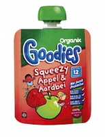 Organix Goodies Squeezy Appel / Aardbei Vanaf 12mnd 90gram