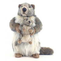 Marmot Met Baby Knuffel 35 Cm