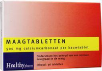 Healthypharma Maagtabletten Calcium Carbonaat 36tab