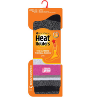 Heat Holders Ladies Socks Lite Stripe 4 8 Remington Black/raspb (1paar)