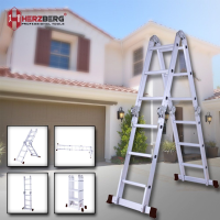 Herzberg Hg 5002 Multifunctionele Aluminium Ladder   1,8 Meter