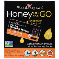 Honey On The Go Kfactor 16 (24 Packs, 5 G Each)   Wedderspoon Organic