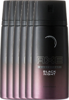 Axe Black Night Deodorant Spray Voordeelverpakking 6x150ml