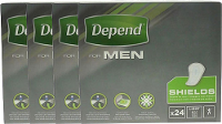 Depend For Men Shields Voordeelverpakking 4x24stuk