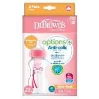 Dr. Browns Fles Breed Roze Duo 270ml