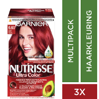 Garnier Nutrisse Ultra Color Permanente Kleuring 6.60 Vurig Rood Voordeelverpakking 3xper St