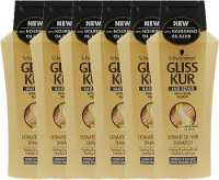 Gliss Kur Shampoo Ultimate Repair Overbelast En Stug Haar Voordeelverpakking 6x250ml