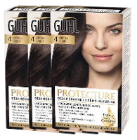 Guhl Protecture Haarverf Beschermende Creme Kleuring 4 Middenbruin Voordeelverpakking 3xper St