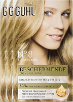 Guhl Protecture Haarverf Beschermende Creme Kleuring 8 Licht Blond Voordeelverpakking 3xper St