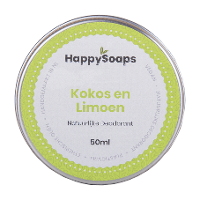 Happy Soaps Natuurlijke Deodorant   Kokosnoot En Limoen 50ml