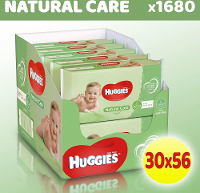Huggies Billendoekjes Babydoekjes Natural Care Voordeelverpakking   1680 Stuks