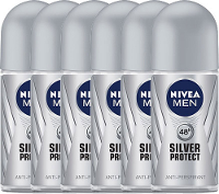 Nivea Men Deodorant Deoroller Silver Protect Dynamic Power Voordeelverpakking 6x50ml