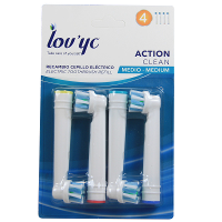 Lov Yc Action Clean Opzetborstels Medium 4stuks