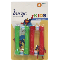 Lov Yc Kids Opzetborstels Soft Superman 4stuks