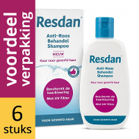 Resdan Anti Roos Shampoo Voor Geverfd Haar Voordeelverpakking 6x125ml