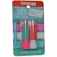 Rimmel Keep Calm And Lip Balm 020060 Pink Blush And Crystal Clear 2stuks