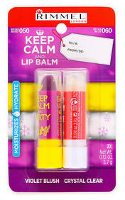 Rimmel Keep Calm And Lip Balm 050060 Violet Blush And Crystal Clear 2stuks