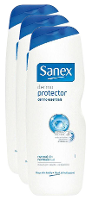 Sanex Douche Dermo Protector Voordeelverpakking 3x1000ml