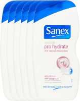 Sanex Douchegel Pro Hydrate Voordeelverpakking 6x500ml