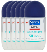 Sanex Men Deodorant Deoroller Dermo Sensitive Voordeelverpakking 6x50ml