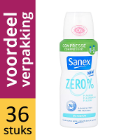 Sanex Deodorant Deospray Compressed Zero No Parfum Voordeelverpakking 36x100ml