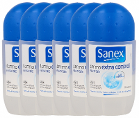 Sanex Deodorant Deoroller Dermo Extra Control Voordeelverpakking 6x50ml