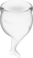 Satisfyer Menstruatie Cup Feel Secure Set   Transparant 2stuks