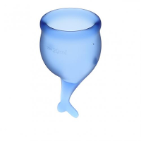 Satisfyer Menstruatie Cup Feel Secure Set   Blauw 2stuks
