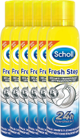 Scholl Fresh Step Anti Transpirant Deo Spray Voordeelverpakking 6x150ml