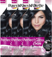 Schwarzkopf Poly Palette Perfect Gloss Color 110 Glossy Zwart Voordeelverpakking 3x115ml