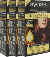 Syoss Oleo Intense Haarverf 4 18 Mokkabruin   Voordeelverpakking   3 Stuks