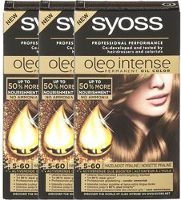 Syoss Oleo Intense Haarverf   5 60 Hazelnoot Praline   Voordeelverpakking   3 Stuks