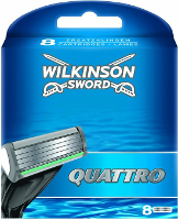 Wilkinson Sword Quattro Scheermesjes   8 Stuks