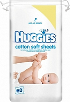 Huggies Cotton Soft Sheets 60stuks