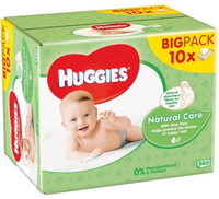 Huggies Billendoekjes Babydoekjes Natural Care Voordeelverpakking   560 Stuks