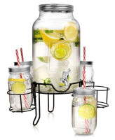 Limonadekan Dispenser Met Glazen   4.5 Liter