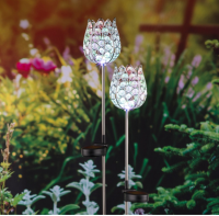 Premium Solar Tuinlicht Kristallen Bloemen   9x79cm