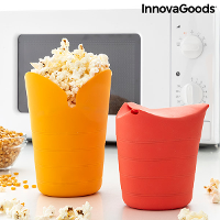 Innovagoods Inklapbare Siliconen Popcornpoppers   2 Stuks